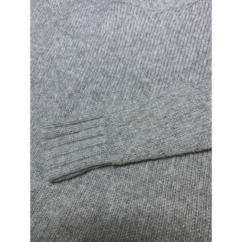 Women's Small American‎ Eagle Silver Grey Knit Sparkle Sweater Cute Pullover